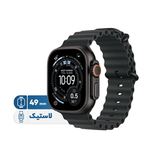 ساعت هوشمند اپل 49 میلی متری مدل Ultra 3 Black Titanium Case با بند Ocean